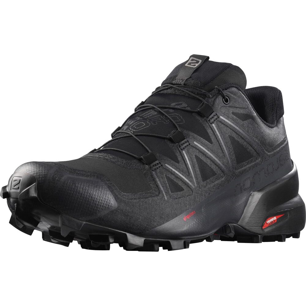 SALOMON SPEEDCROSS 5 GORE-TEX TRAIL RUNNING SHOES FOR WOMEN, BLACK/BLACK/PHANTOM